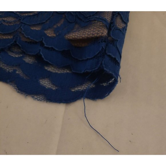 Cache Womens Blue Floral Flower Dress - Petite 0 - Picture 5 of 6